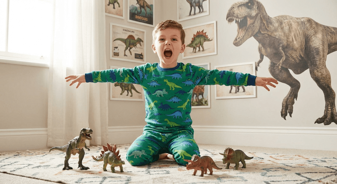 Boys' Dinosaur Pajama Set: MOSSRIVER's Durability & Dye... - MOSSRIVER