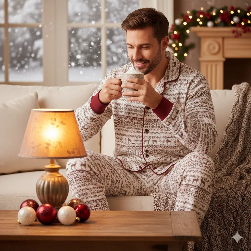 Stay Warm & Cozy: George Men's Holiday Thermal Pajama Set Review - MOSSRIVER