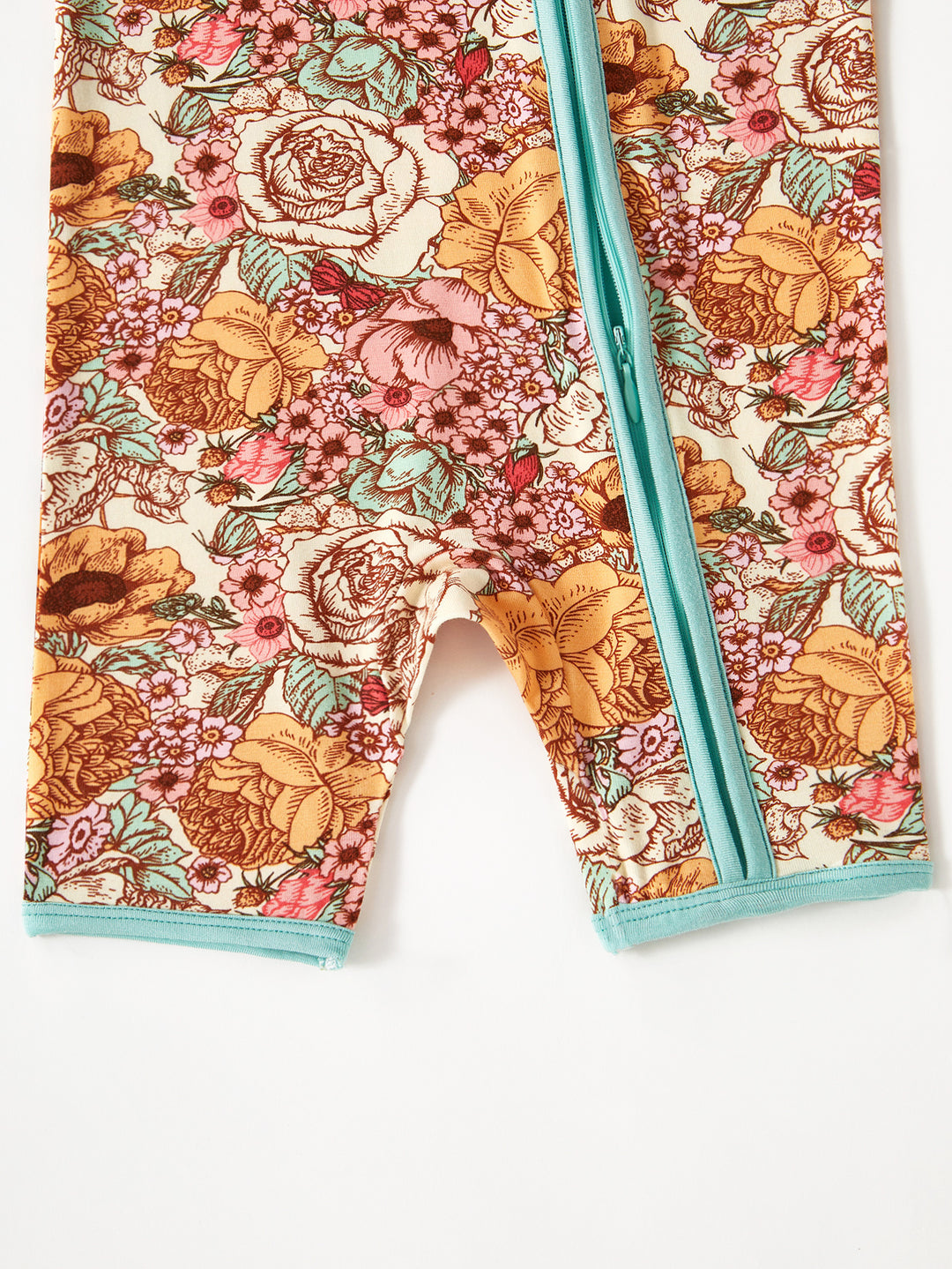 Bamboo Short-Sleeve Baby One-Piece Rose Bouquet