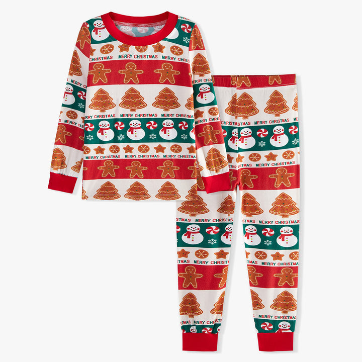 Christmas Family Matching Pajamas | Allover Gingerbread Print Long Sleeve Set