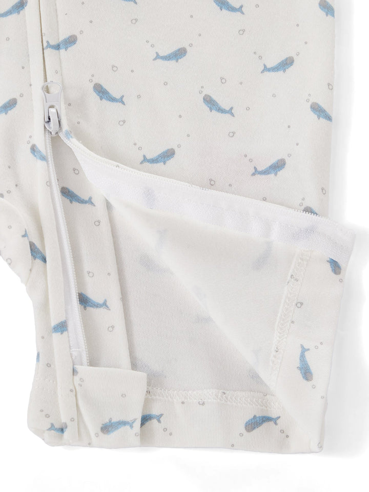 3 - Pack Whale Print Baby Short Sleeve Rompers - MOSSRIVER