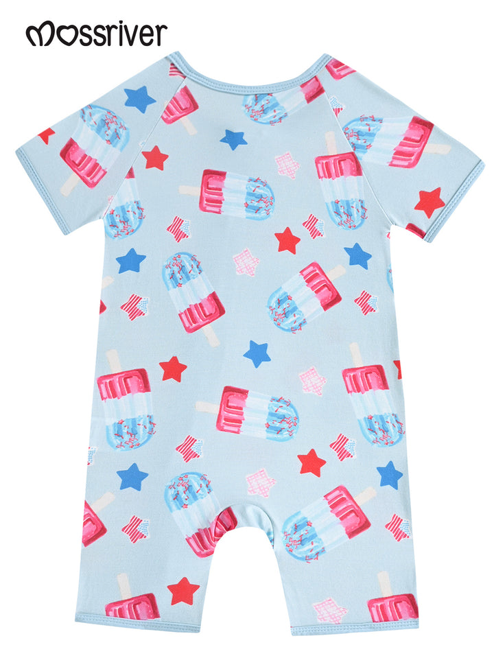 Bamboo Short-Sleeve Baby One-Piece American Star Ice Cream