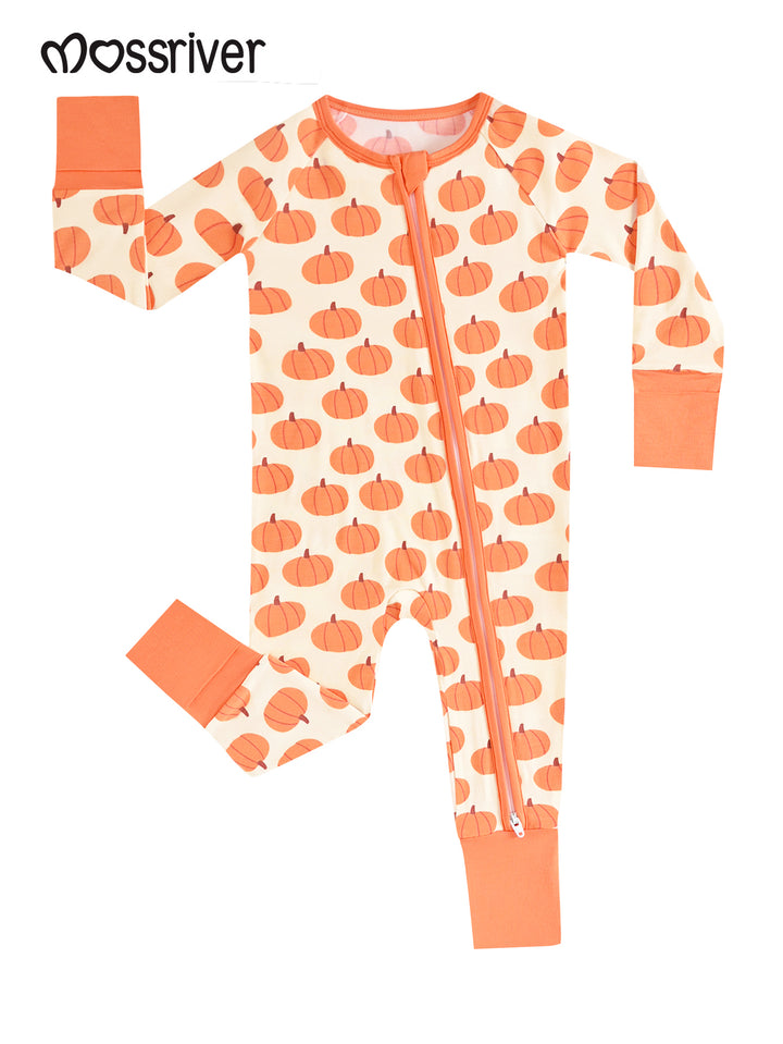 Halloween Family Matching Pajamas | Allover Pumpkin Print Long Sleeve Set