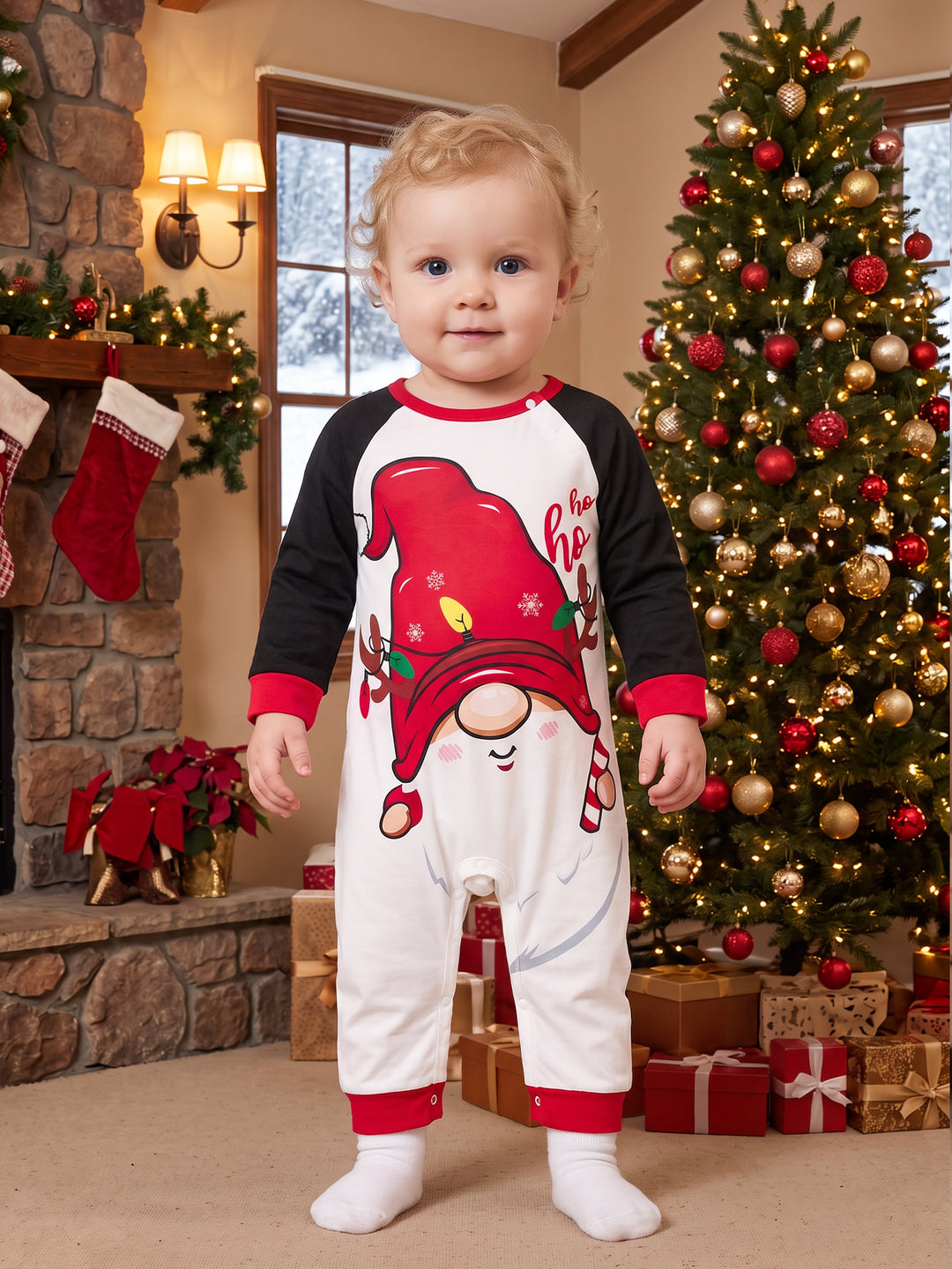 Christmas Family Matching Christmas Long Sleeve Pajama Set - Super Soft Elf Print