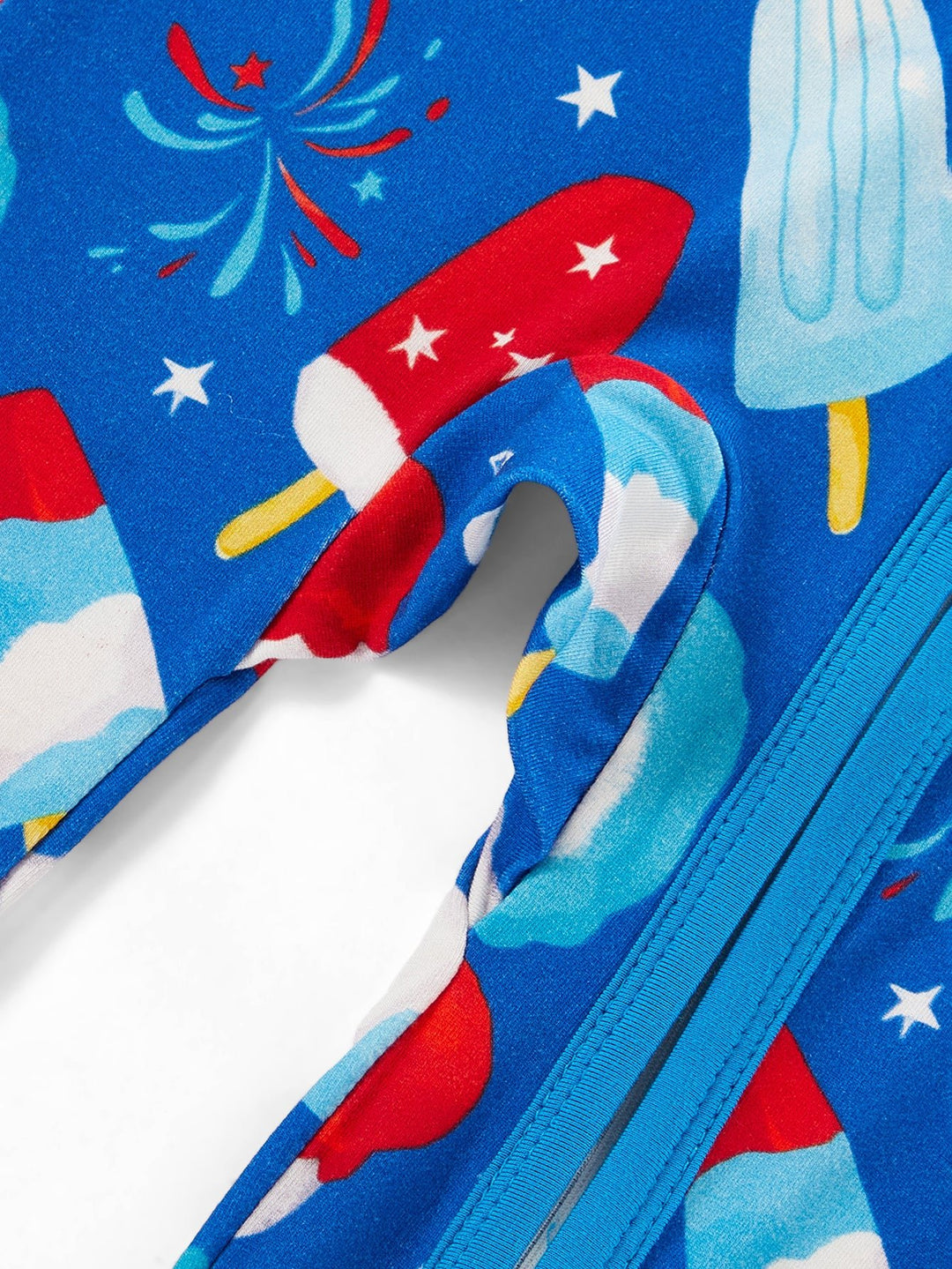 4th of July Popsicle Baby Zip Footed Pajamas | Soft Long Sleeve Toddler Sleep Romper - MOSSRIVER