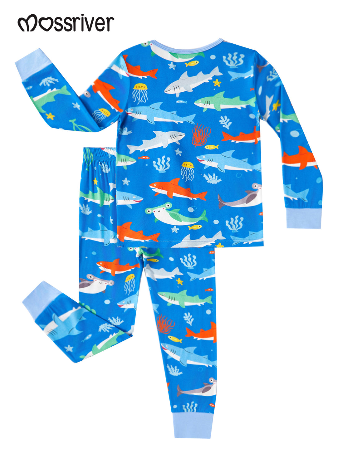 Bamboo Viscose Kids Pajama Set 2T-7Y, Shark Print