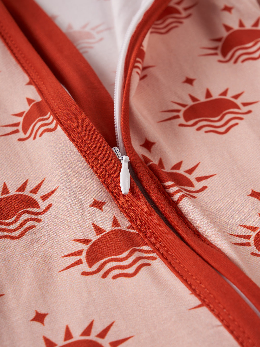 Long-Sleeve Baby One-Piece Sunrise Print Footies