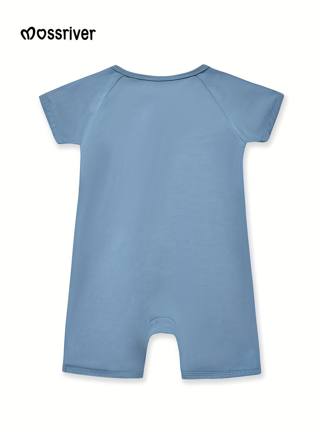 Bamboo Short-Sleeve Baby One-Piece Zipper
