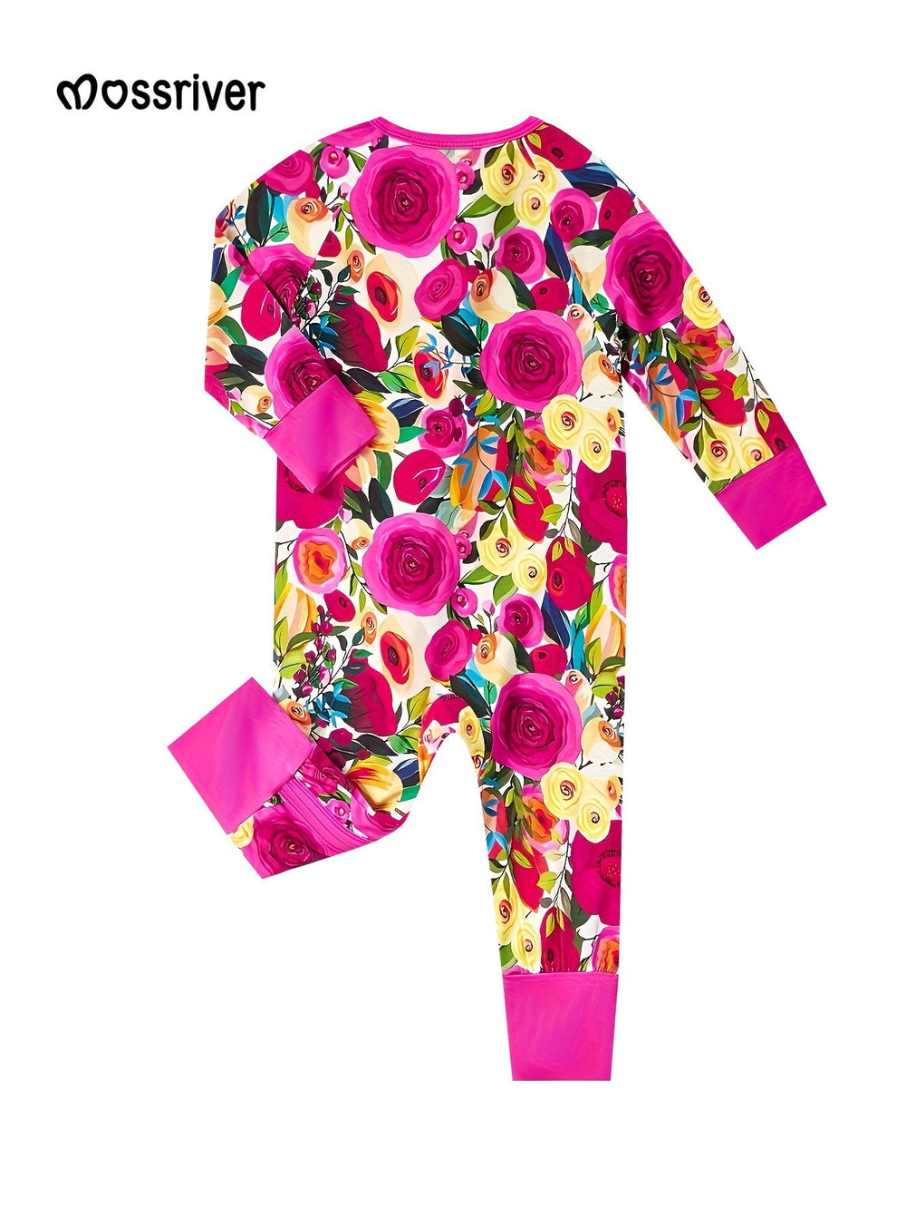 Bamboo Long - Sleeve Baby One - Piece Blooming Floral - MOSSRIVER