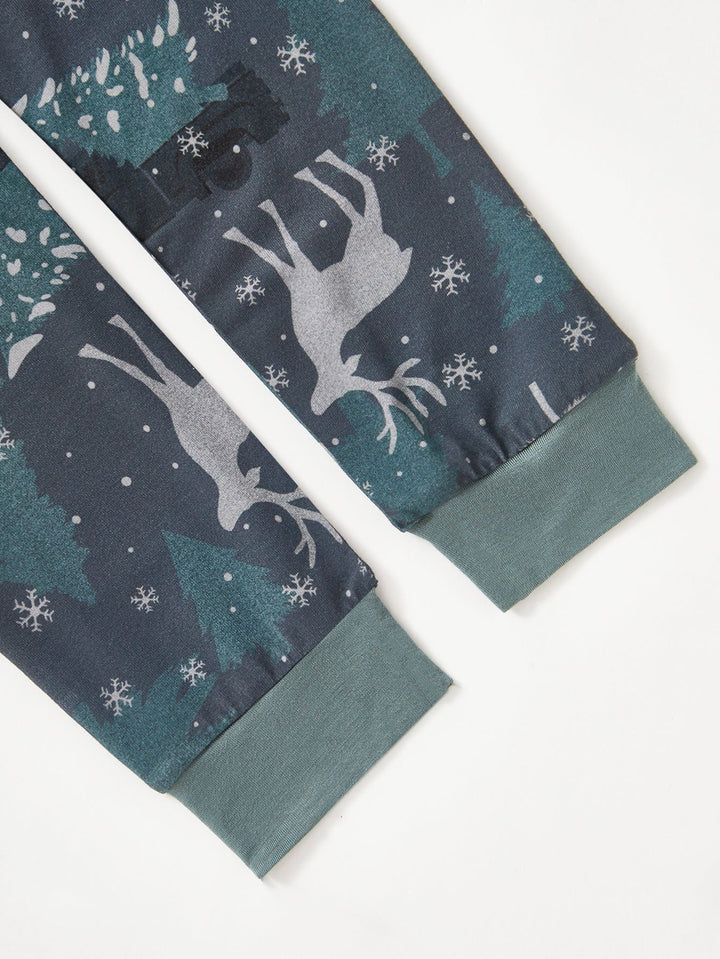 Bamboo Long - Sleeve Kid's Two - Piece Forest elk Print - MOSSRIVER