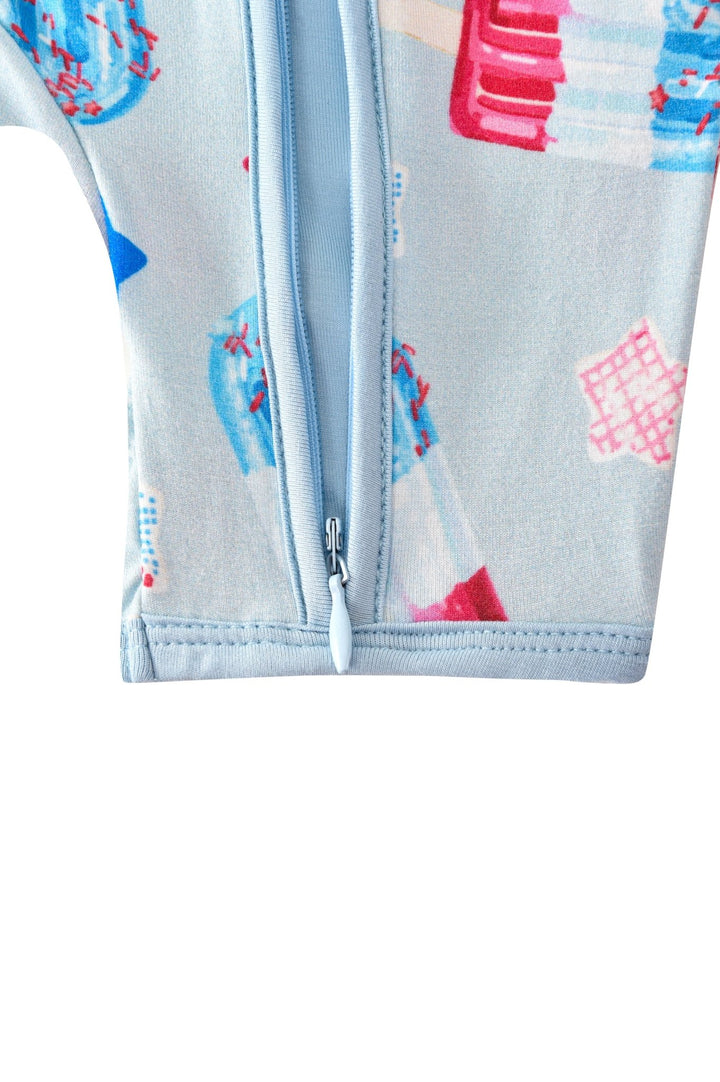 Bamboo Short - Sleeve Baby One - Piece American Star Ice Cream - MOSSRIVER