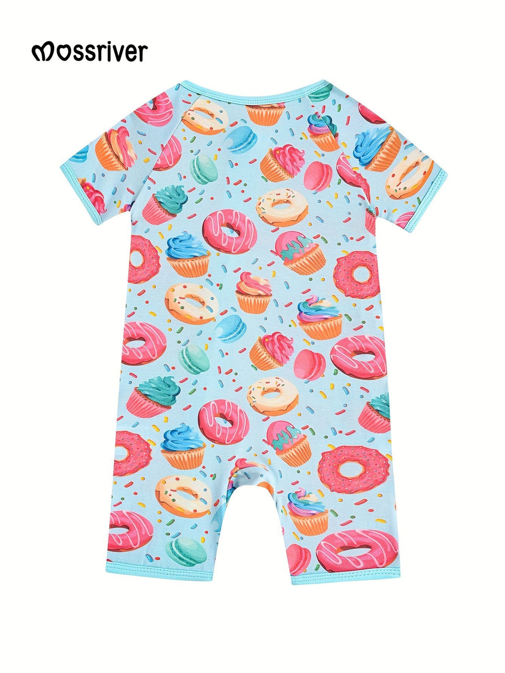 Bamboo Short - Sleeve Baby One - Piece Donuts Icecream - MOSSRIVER