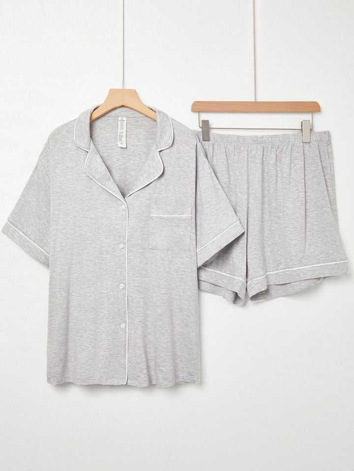 Basic Short - Sleeve Women's Pajama Set - MOSSRIVER