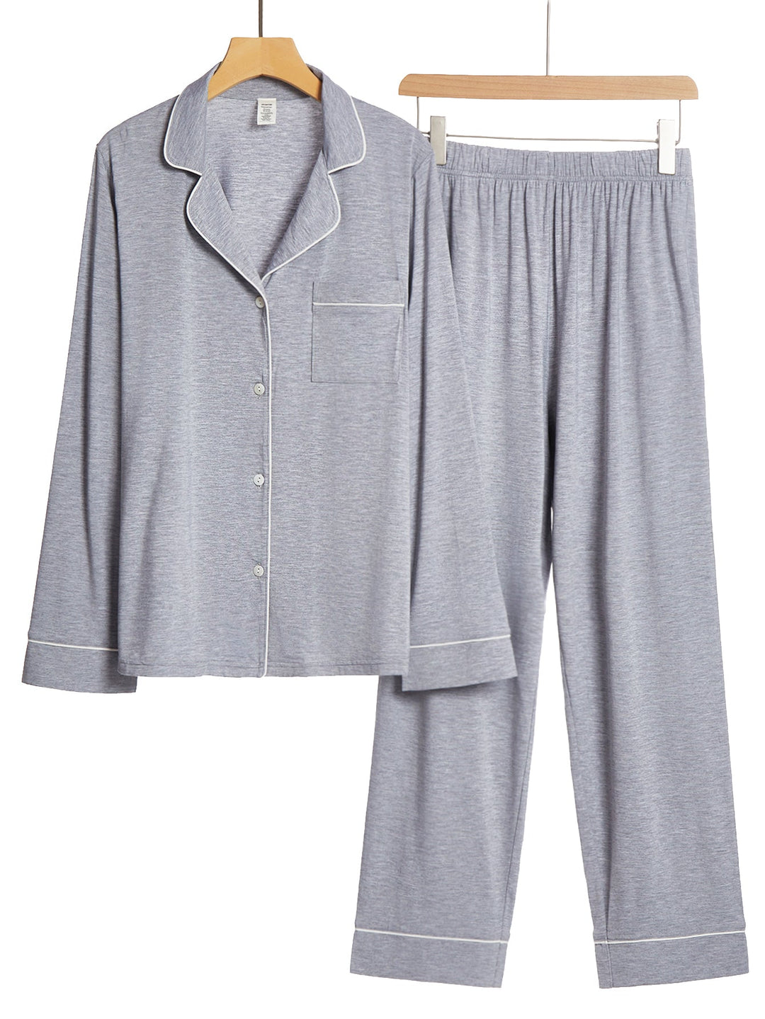 Basics Long - Sleeve Women's Pajama Set - MOSSRIVER