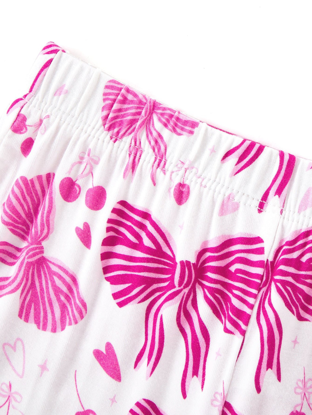 Bows Cherries Footies Mitten Long - Sleeve Baby One - Piece Double Zipper - MOSSRIVER