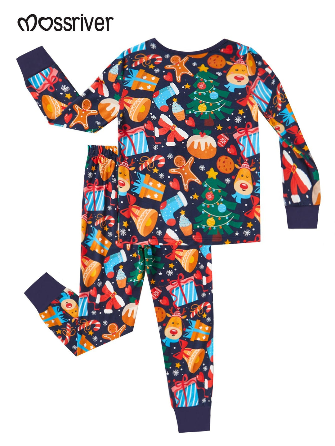 Christmas Bamboo Long - Sleeve Kid's Two - Piece Christmas gifts Print - MOSSRIVER
