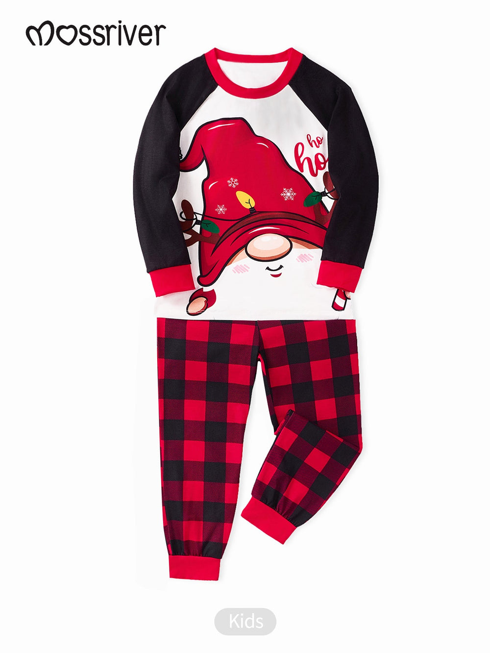 Christmas Elf Print Long - Sleeve Kid's Two - Piece - MOSSRIVER