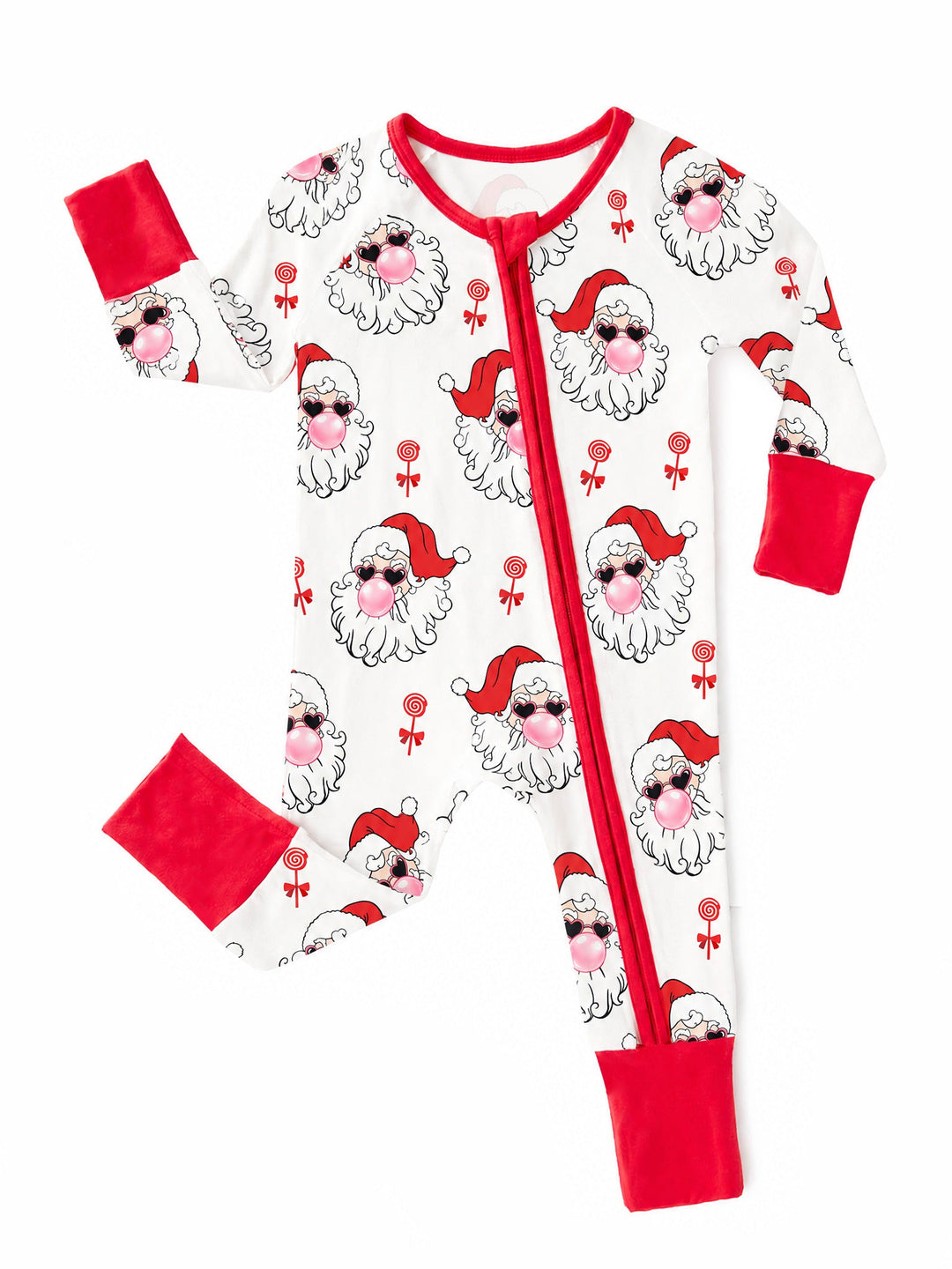 Christmas Family Matching Pajamas | Cool Santa Graphic Raglan Long Sleeve Set - MOSSRIVER