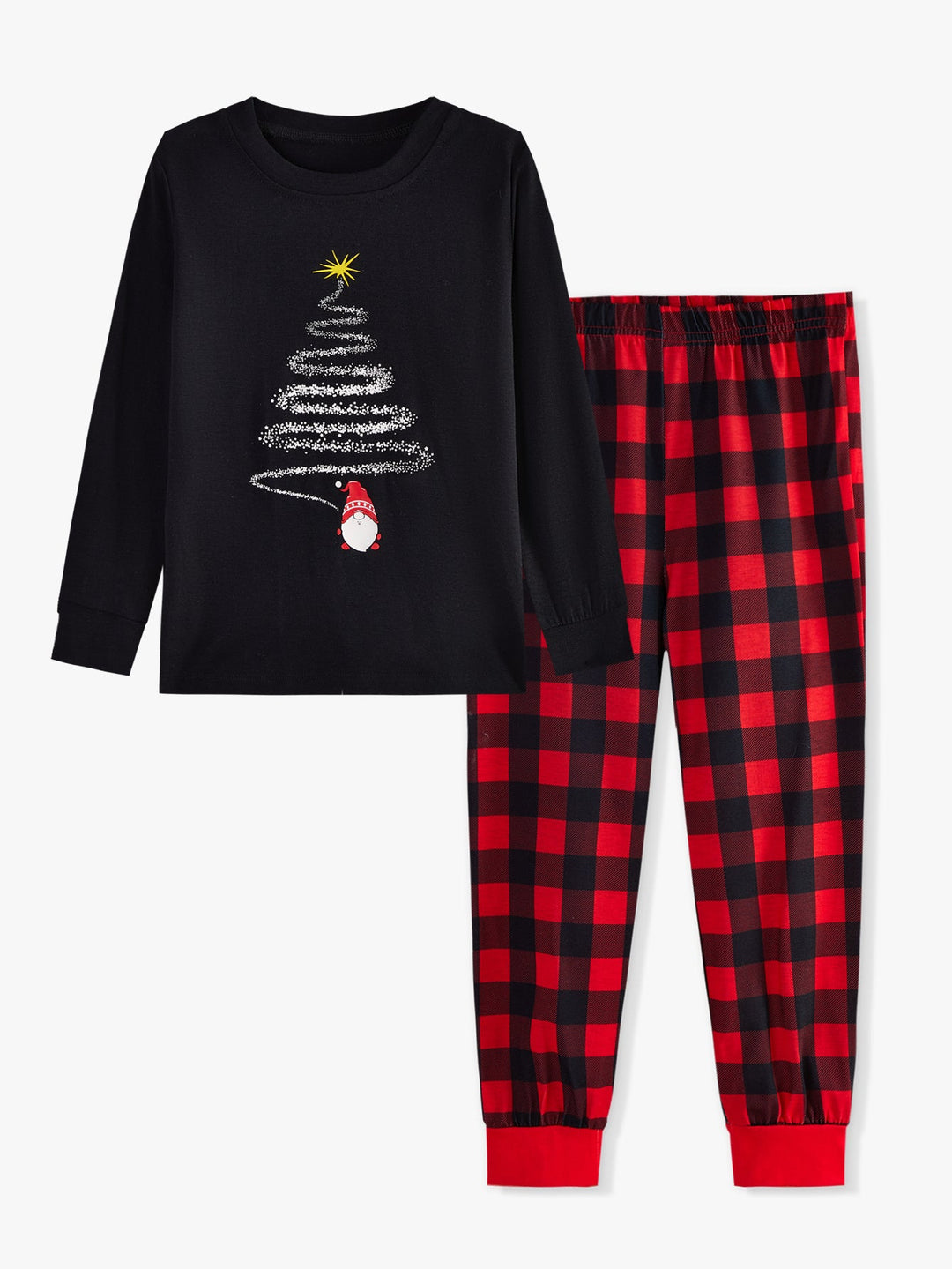 Christmas Family Matching Pajamas | Glow in Dark Christmas Tree Print Long Sleeve Set - MOSSRIVER