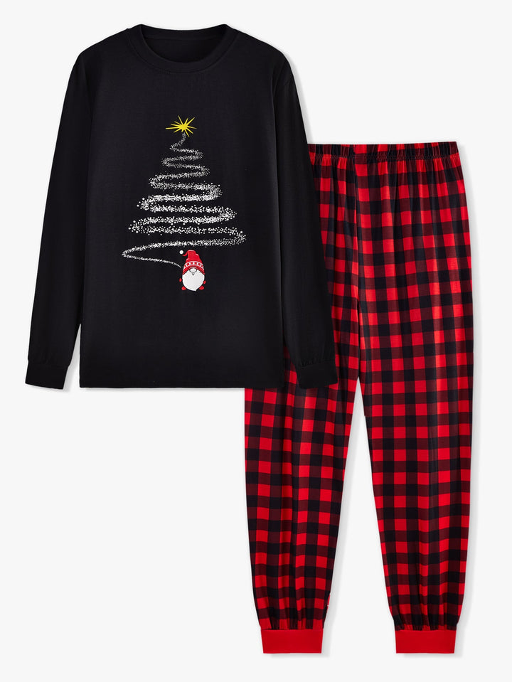 Christmas Family Matching Pajamas | Glow in Dark Christmas Tree Print Long Sleeve Set - MOSSRIVER
