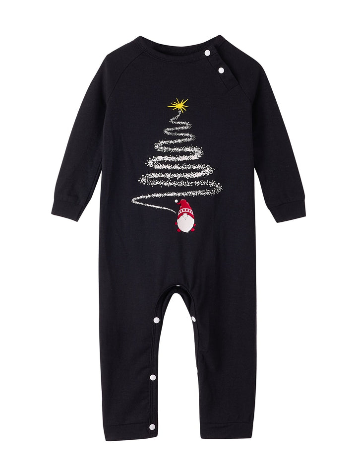 Christmas Family Matching Pajamas | Glow in Dark Christmas Tree Print Long Sleeve Set - MOSSRIVER