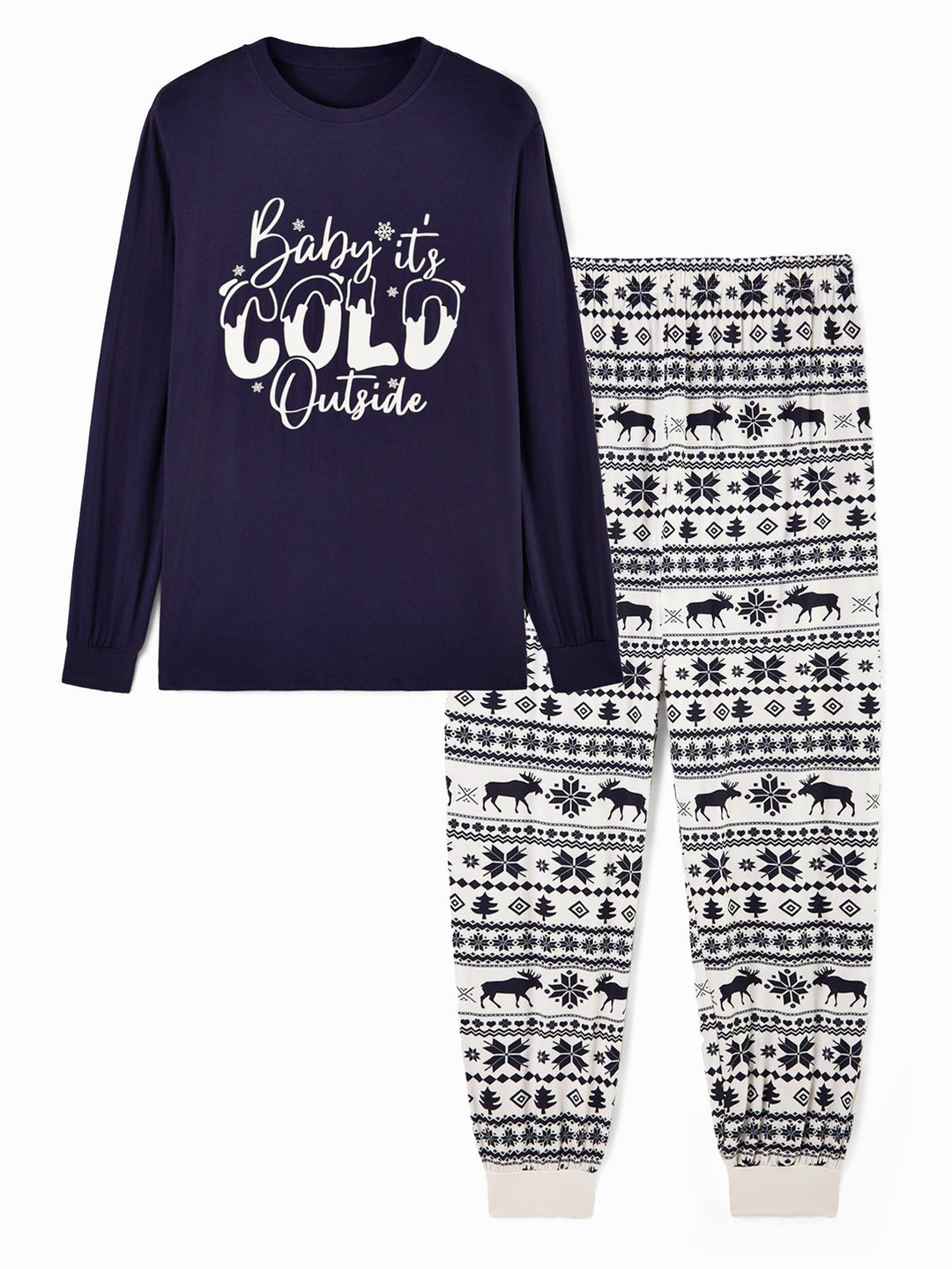 Christmas Family Matching Pajamas | Glow In The Dark "Baby It's Cold Outside" Long Sleeve Set - MOSSRIVER