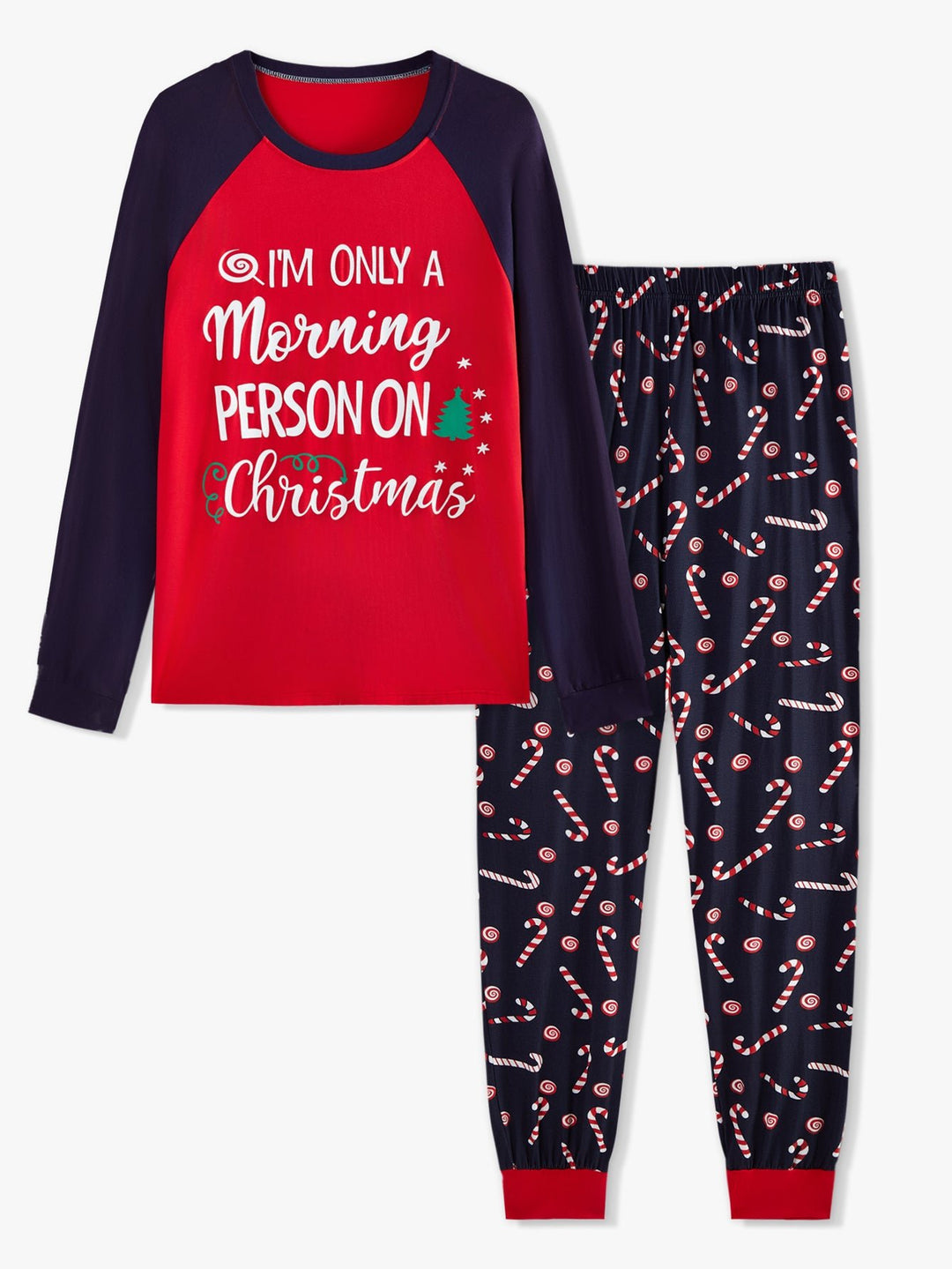 Christmas Family Matching Pajamas | Glow In The Dark Candy Cane Long Sleeve Set - MOSSRIVER