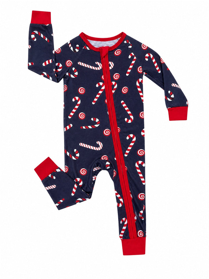Christmas Family Matching Pajamas | Glow In The Dark Candy Cane Long Sleeve Set - MOSSRIVER