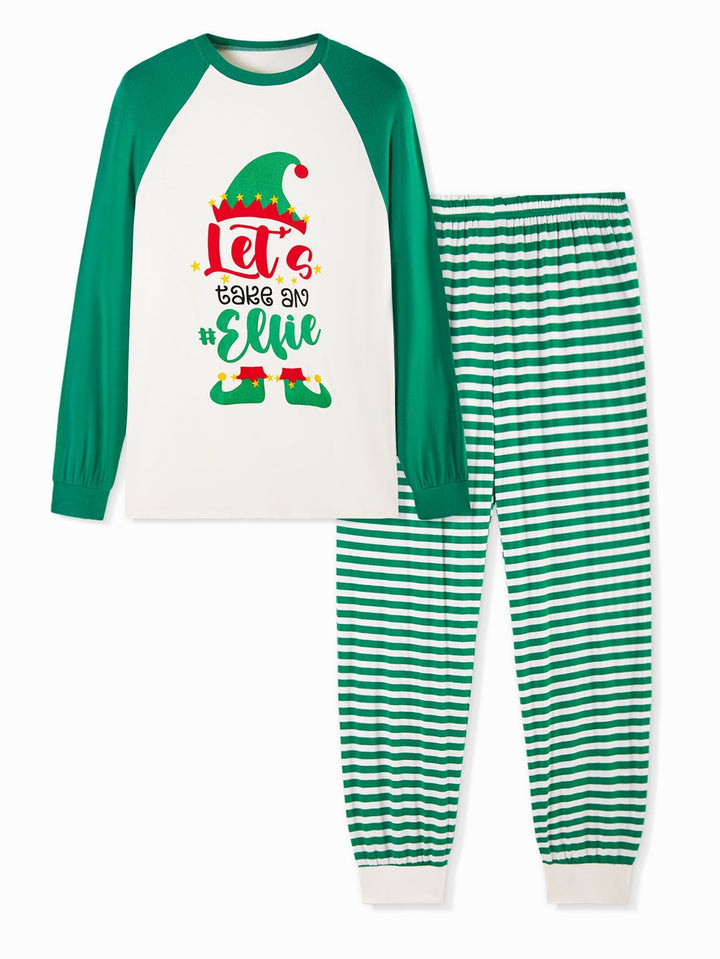 Christmas Family Matching Pajamas | "Let's take an #Elfie" Raglan Long Sleeve Set - MOSSRIVER