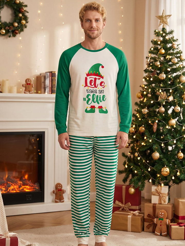 Christmas Family Matching Pajamas | "Let's take an #Elfie" Raglan Long Sleeve Set - MOSSRIVER