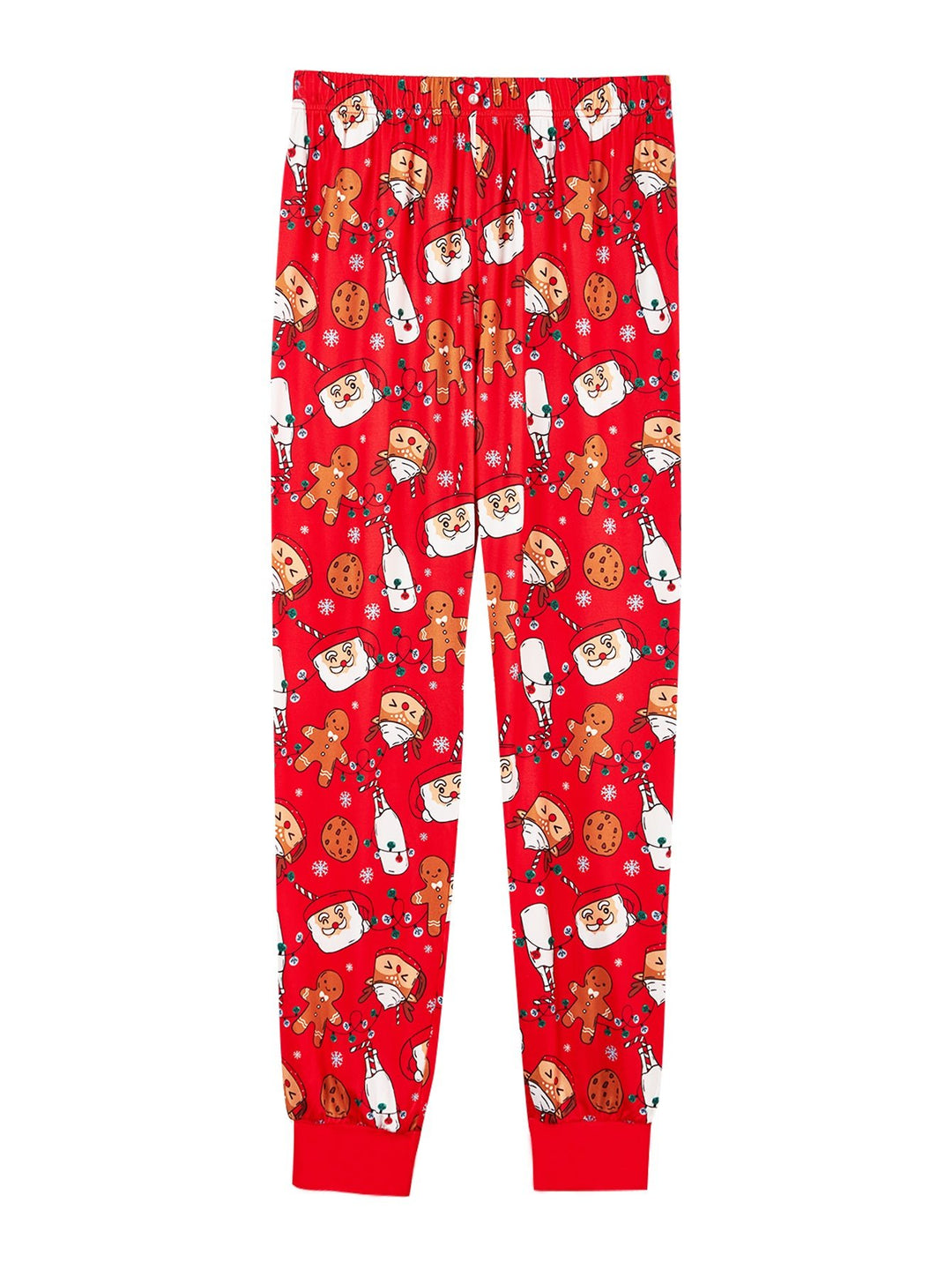 Christmas Ho Ho Ho Cookies Print Long - Sleeve Men's Pajama Set - MOSSRIVER
