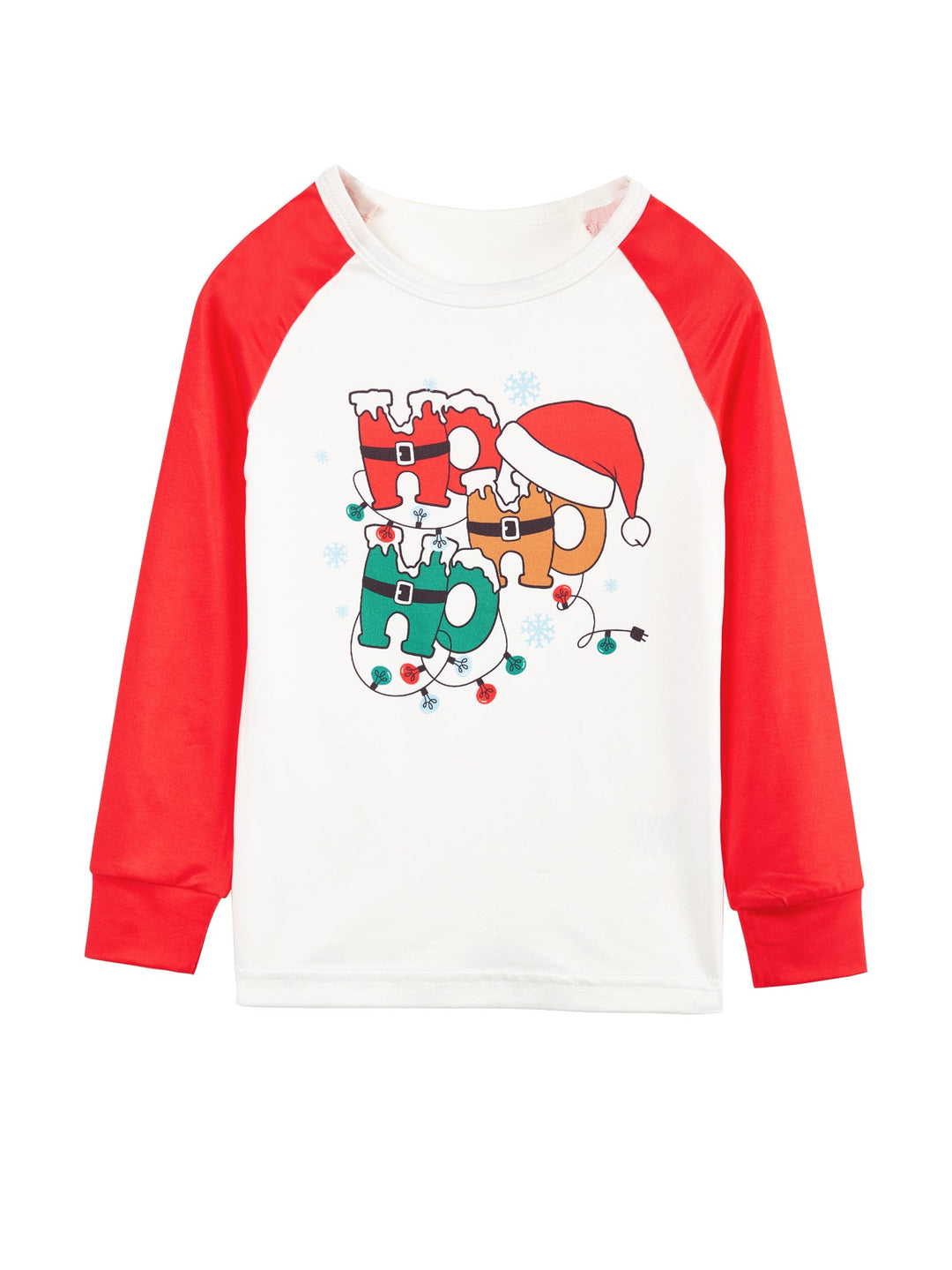 Christmas Long - Sleeve Kid's Two - Piece (Christmas Ho Ho Ho and Cookies Print) - MOSSRIVER
