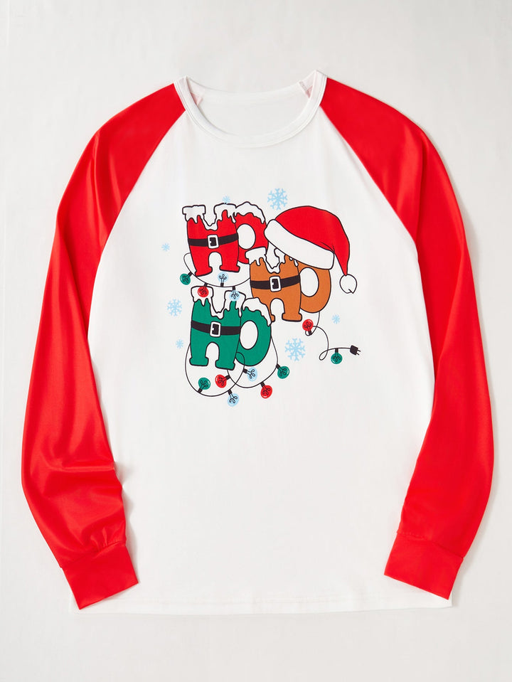 Christmas Print Long - Sleeve Women's Pajama Set - MOSSRIVER