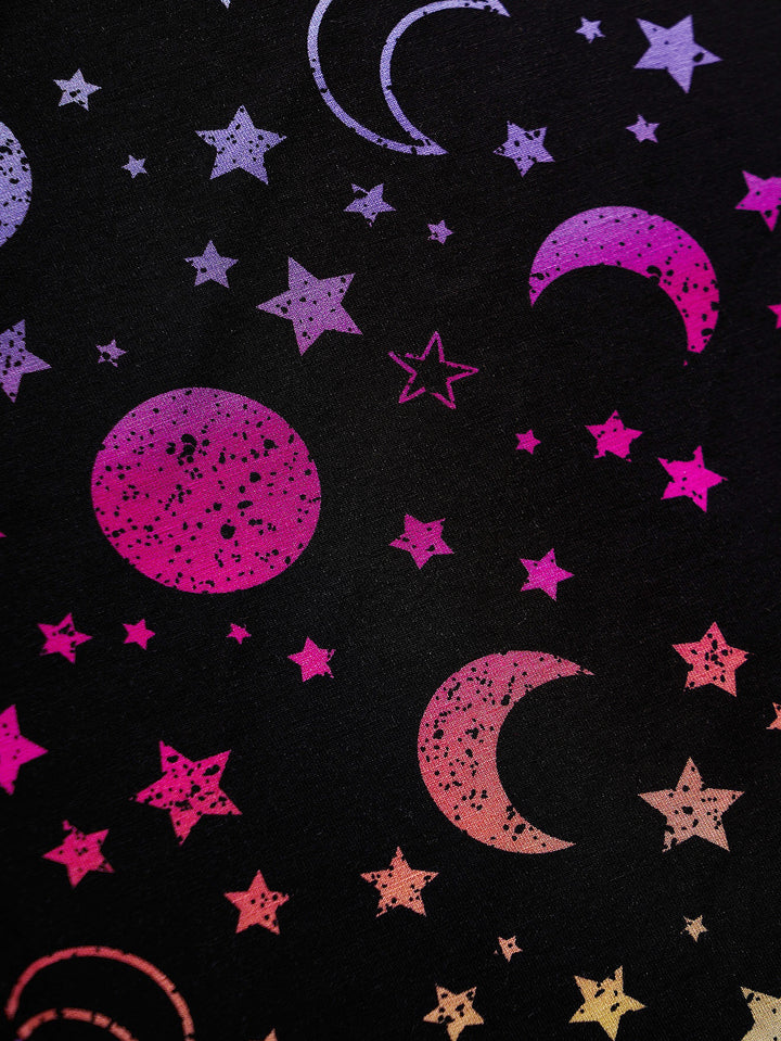 Bamboo Long-Sleeve Kid's Two-Piece Starry Night Sky Print