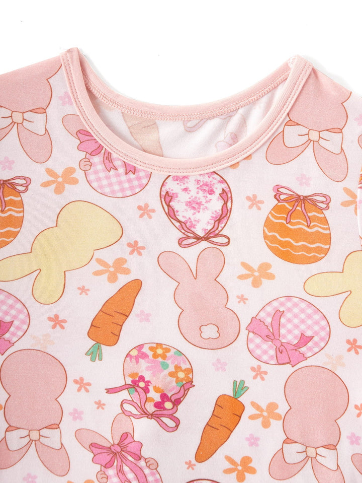 Easter Bunny Carrot Print Baby Pajamas - MOSSRIVER