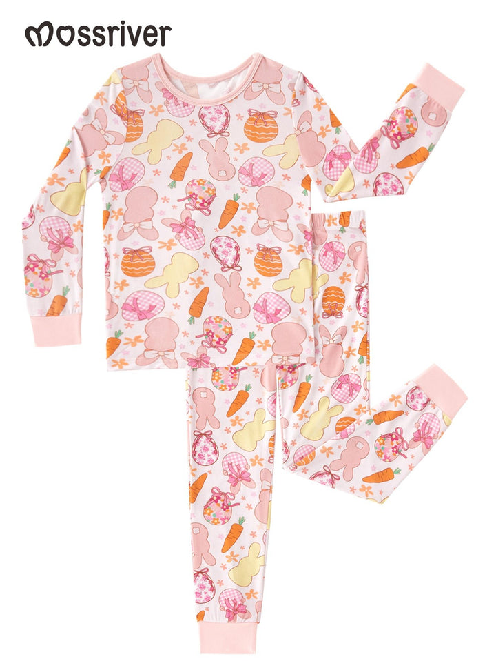 Easter Bunny Carrot Print Baby Pajamas - MOSSRIVER