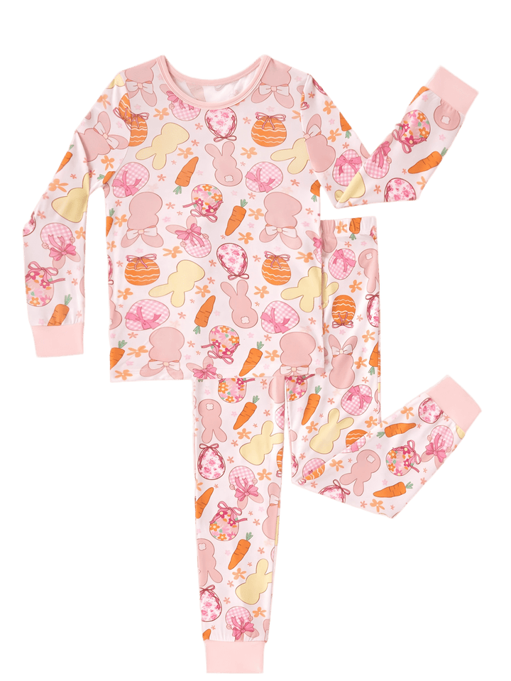 Easter Bunny Carrot Print Baby Pajamas - MOSSRIVER