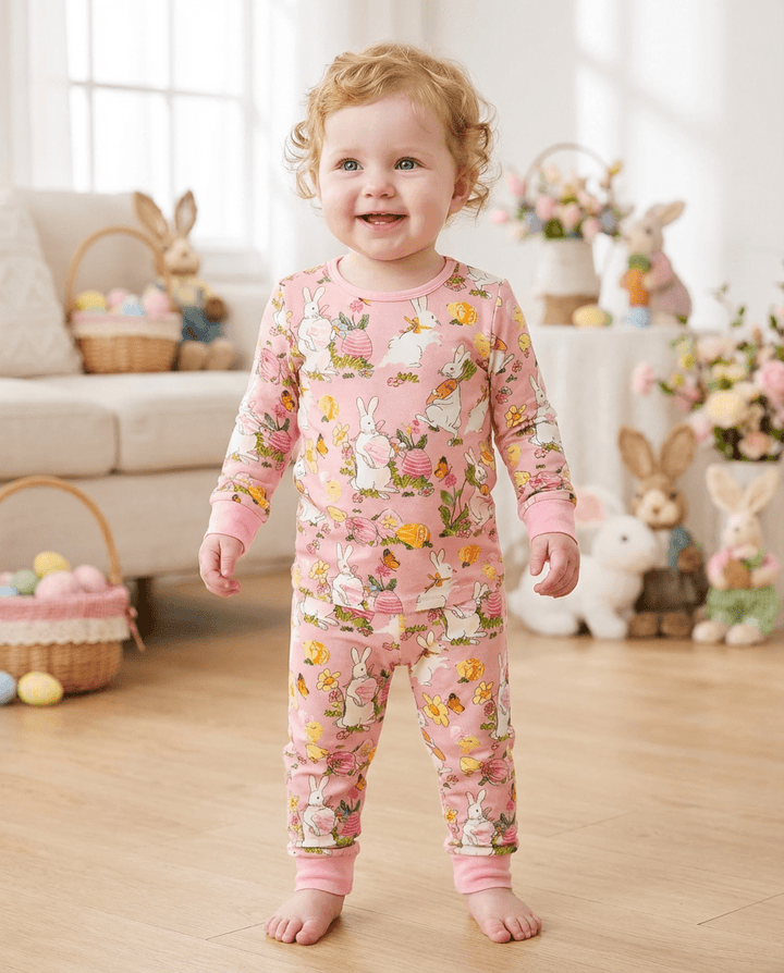 Easter Bunny Print Bamboo Pajamas - MOSSRIVER