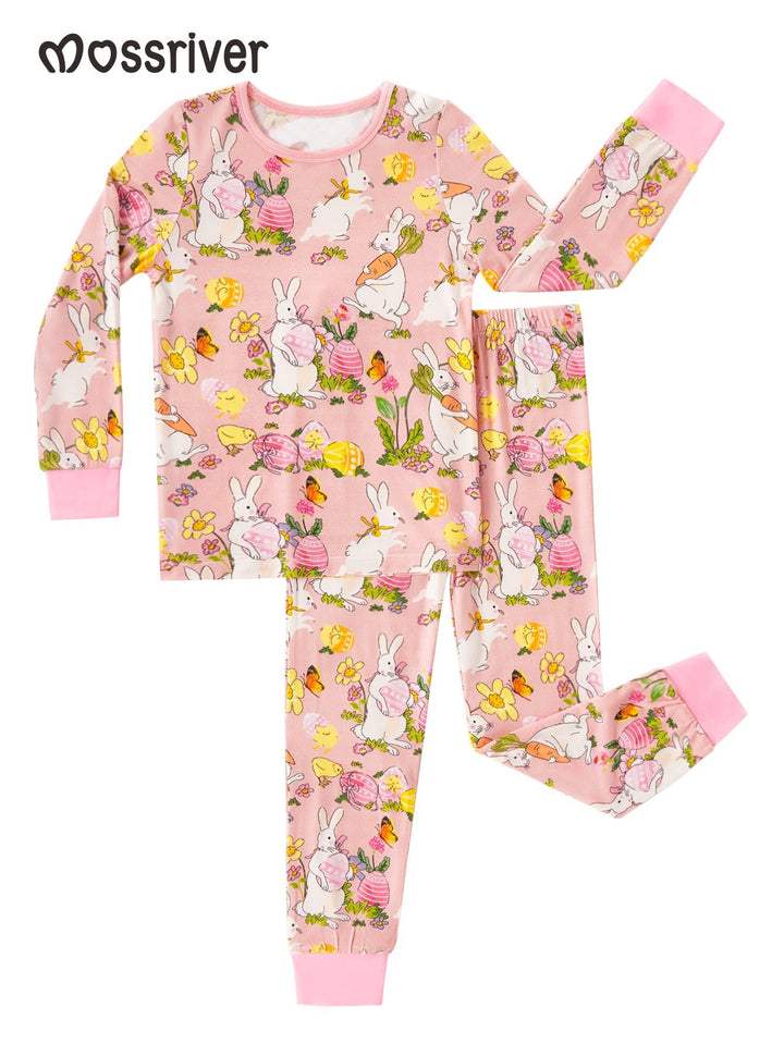 Easter Bunny Print Bamboo Pajamas - MOSSRIVER