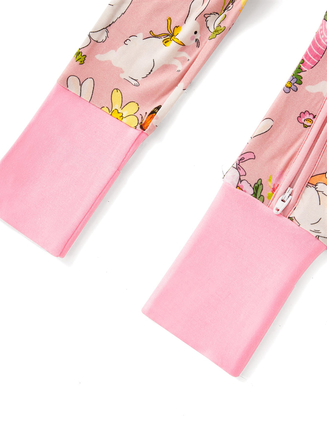 Easter Egg Rabbit Footies Mitten Long - Sleeve Baby One - Piece Double Zipper - MOSSRIVER