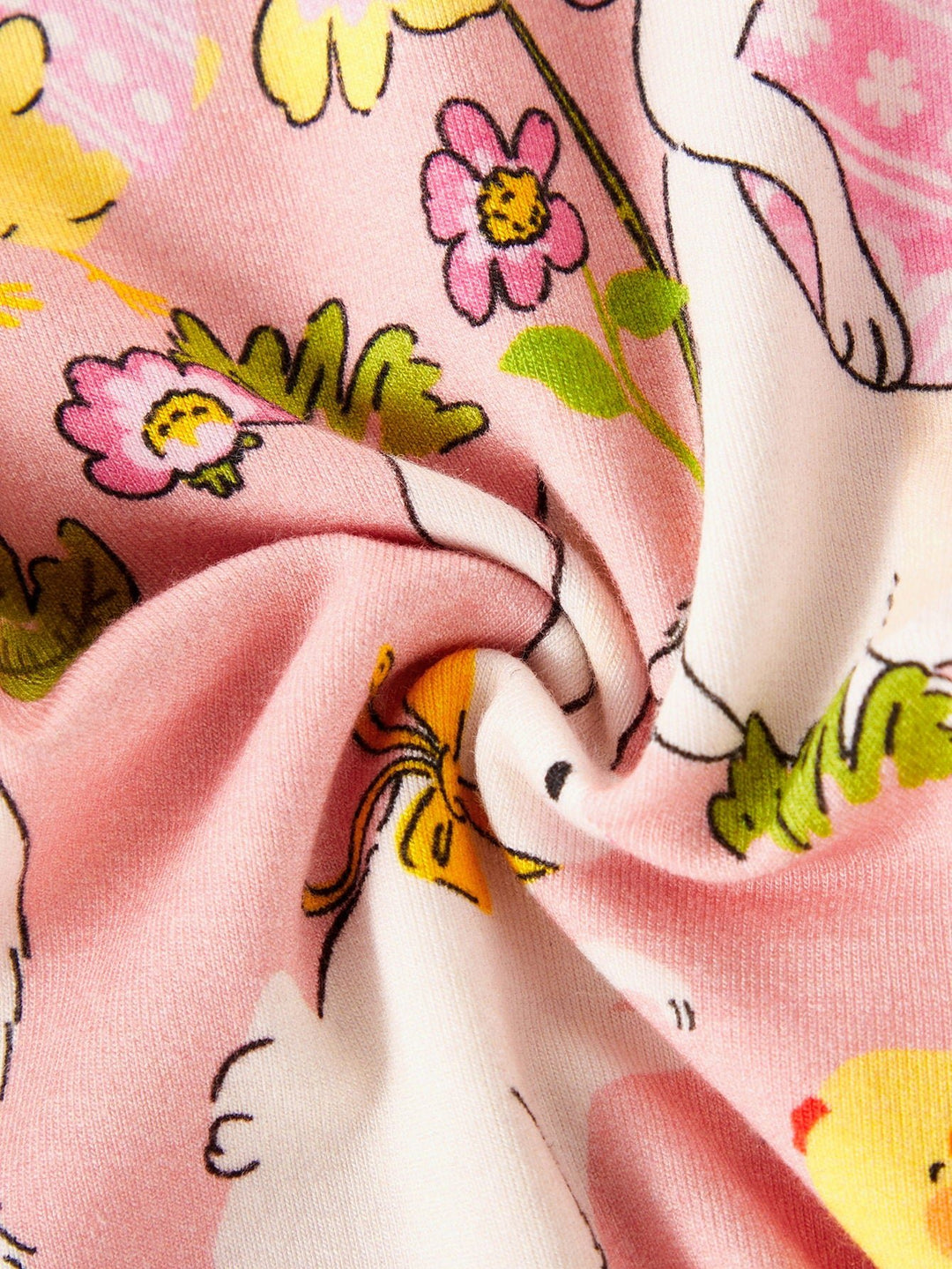 Easter Egg Rabbit Footies Mitten Long - Sleeve Baby One - Piece Double Zipper - MOSSRIVER