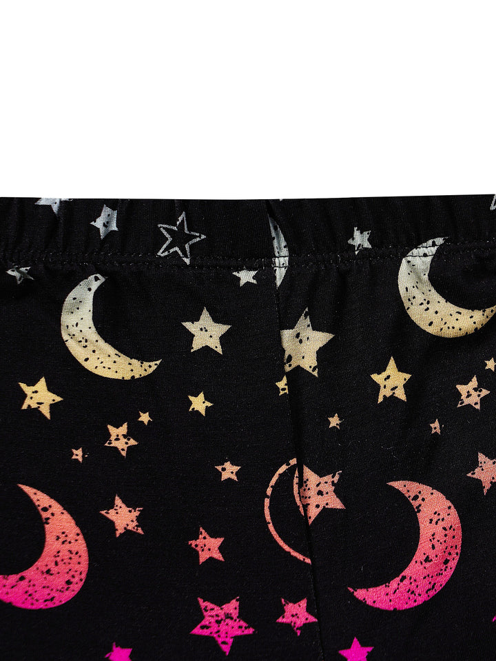 Bamboo Long-Sleeve Kid's Two-Piece Starry Night Sky Print