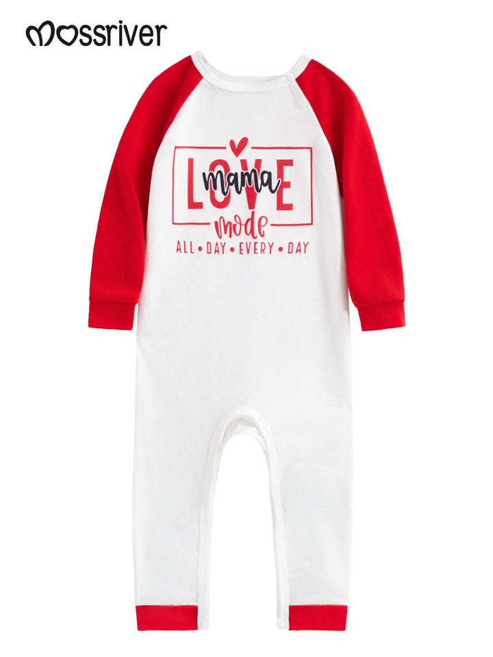 Footies Long - Sleeve Baby One - Piece Letter - MOSSRIVER
