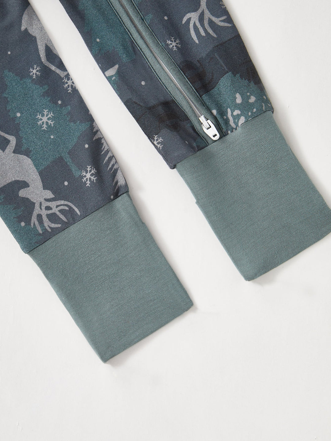 Footies Mitten Double - Zipper Forest elk Print - MOSSRIVER