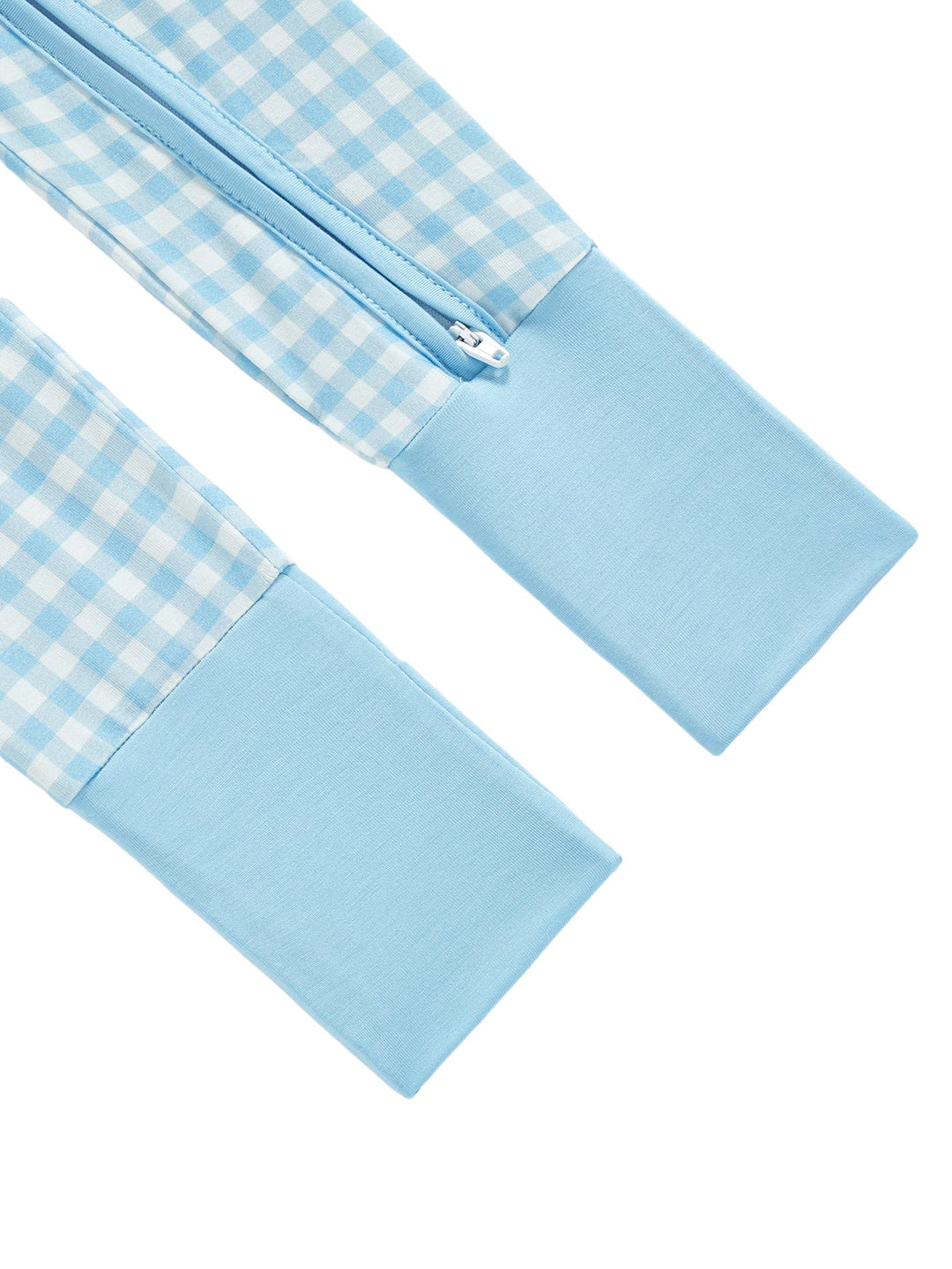 Footies Mitten Long - Sleeve Baby One - Piece Gingham - MOSSRIVER