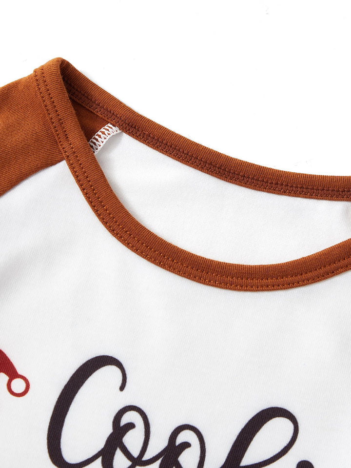 Gingerbread man Print Long - Sleeve Kid's Two - Piece - MOSSRIVER