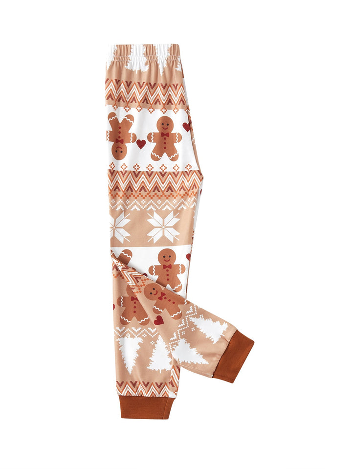 Gingerbread man Print Long - Sleeve Kid's Two - Piece - MOSSRIVER