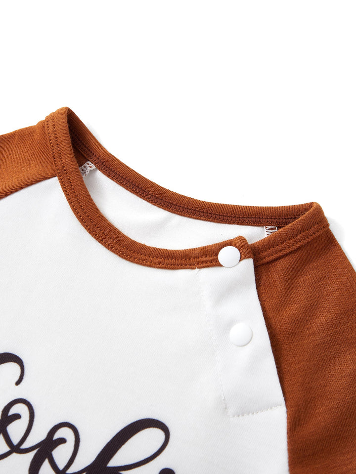 Gingerbread Print Long - Sleeve Baby One - Piece - MOSSRIVER