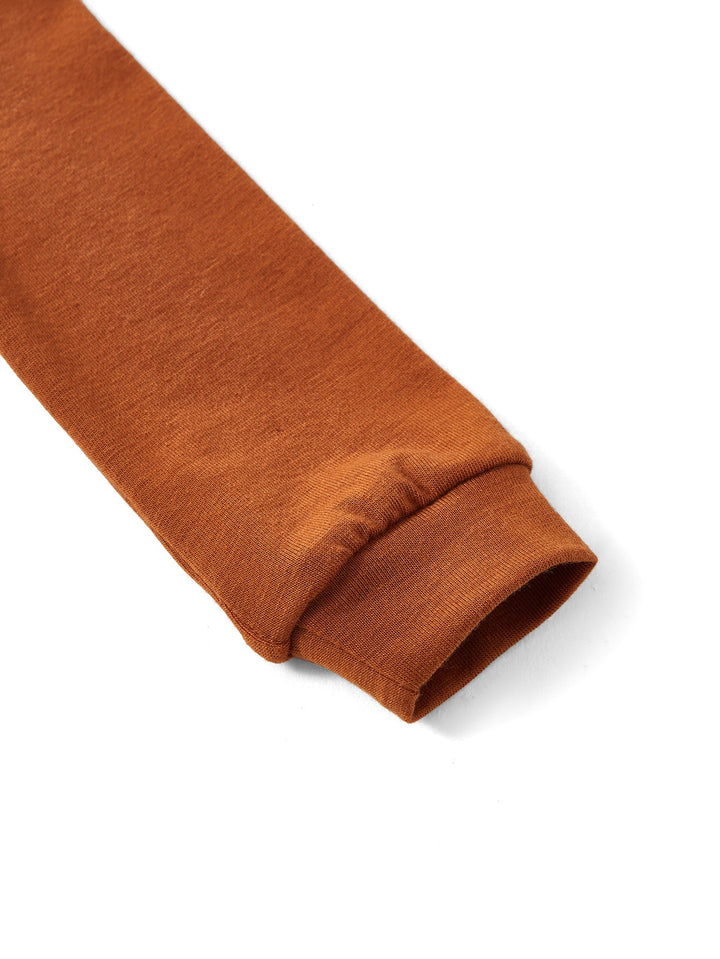 Gingerbread Print Long - Sleeve Baby One - Piece - MOSSRIVER