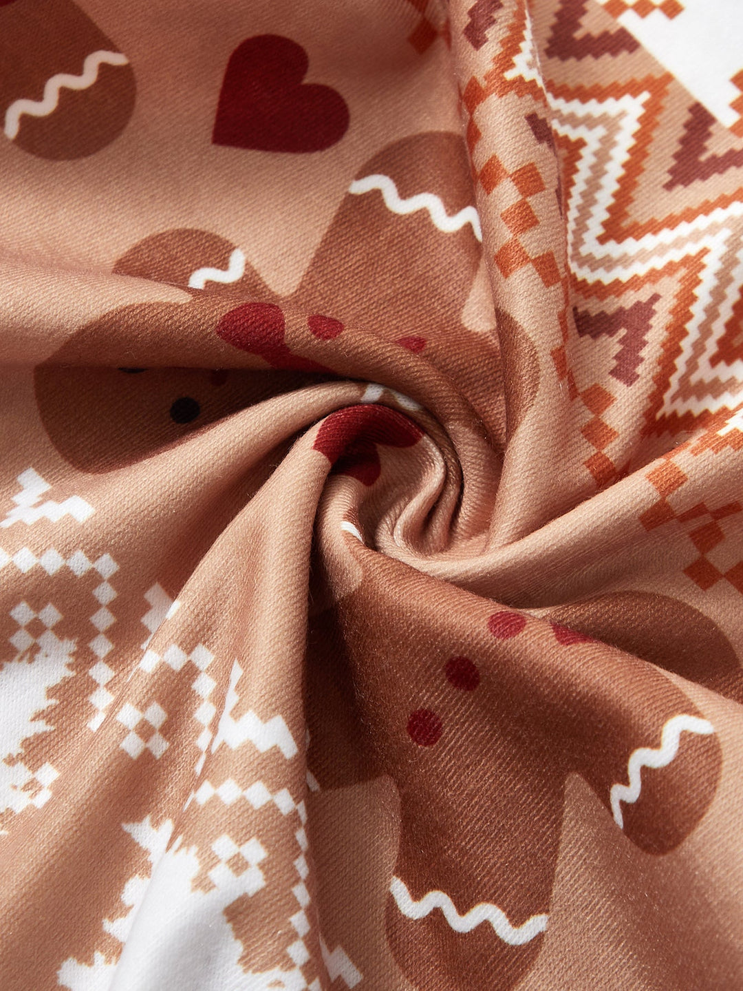 Gingerbread Print Long - Sleeve man's Pajama Set - MOSSRIVER